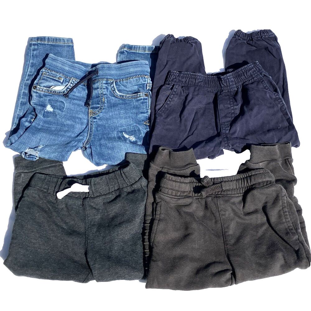 Toddler Joggers Jeans Set (4) 3T Tommy Hilfiger Cat & Jack Garanimals Gray Blue